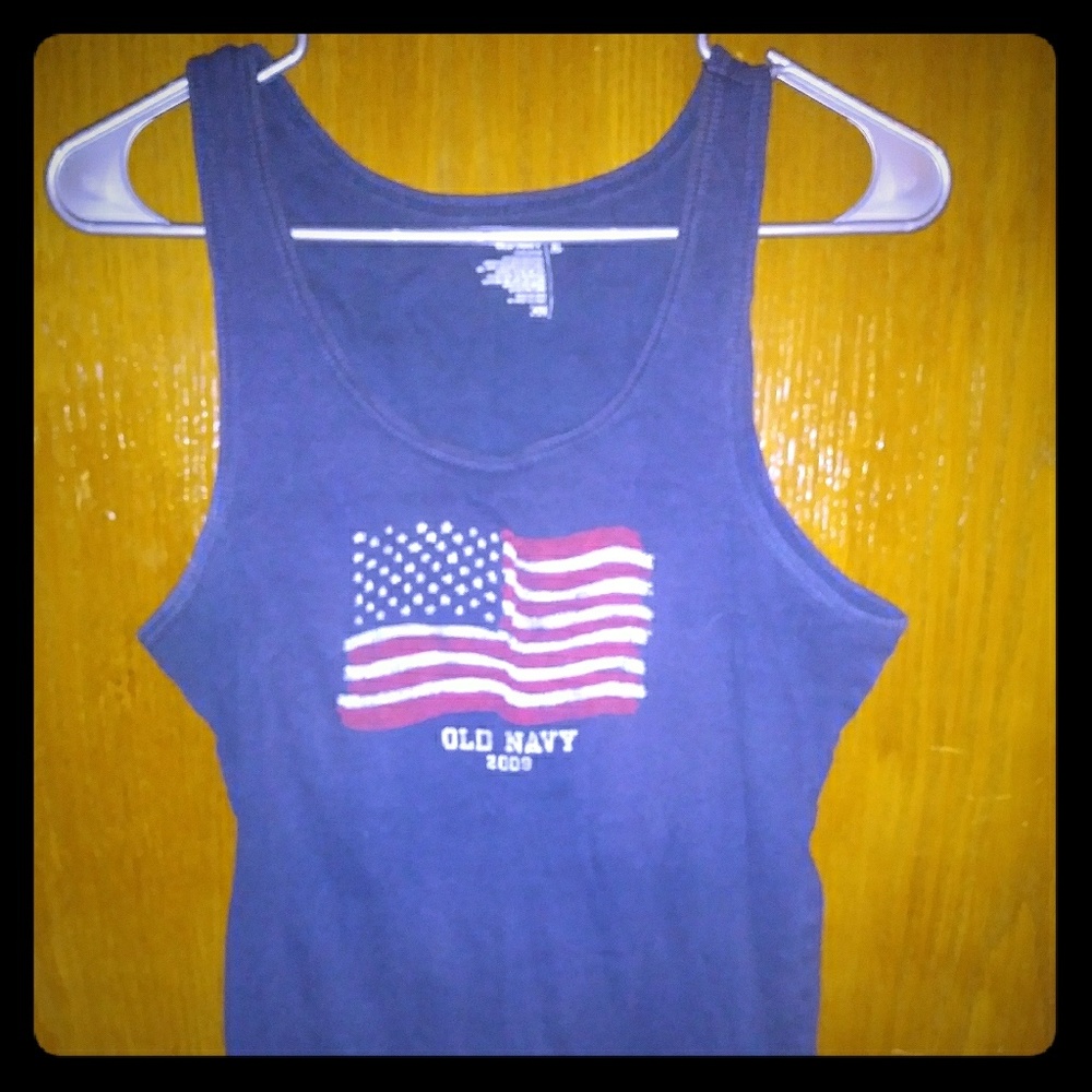 American flag tank top